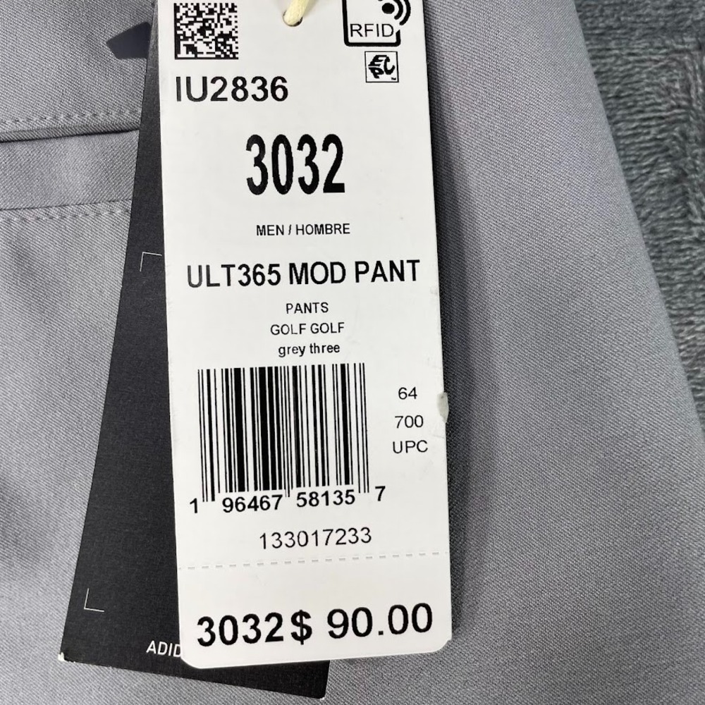 Adidas Men's Size 30x32 Standard Ultimate365 MOD Golf Pants Grey Heather IU2836 - Picture 7 of 7